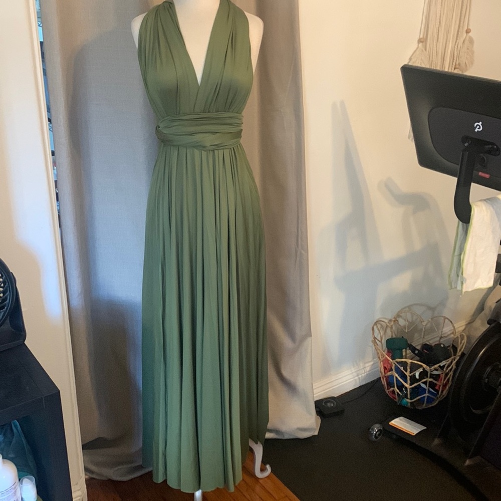 Sage green convertible bridesmaid dress
